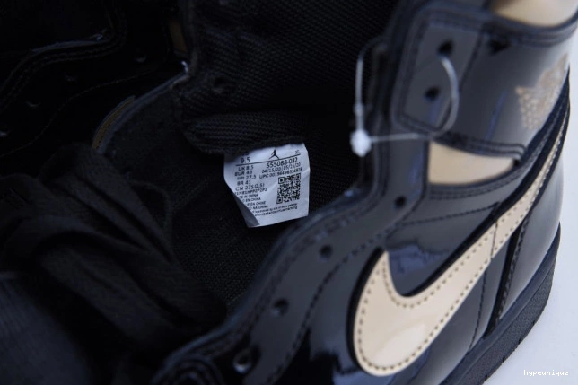 HYPE JORDAN GOLD 1 METALLIC 555088-032 RETRO AIR (2020) BLACK HIGH 0818